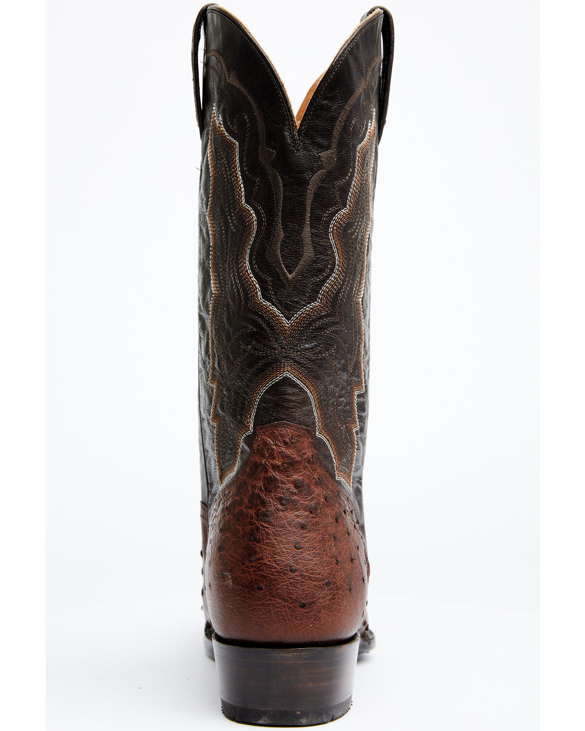 El Dorado Men's Exotic Full-Quill Ostrich Skin Western Boots - Square Toe