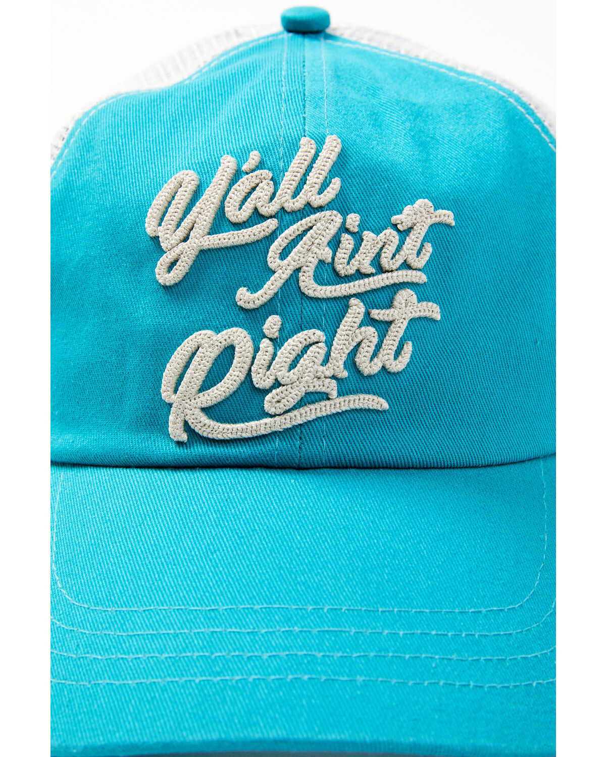 Idyllwind Women's Y'all Ain't Right Embroidered Mesh Back Ball Cap