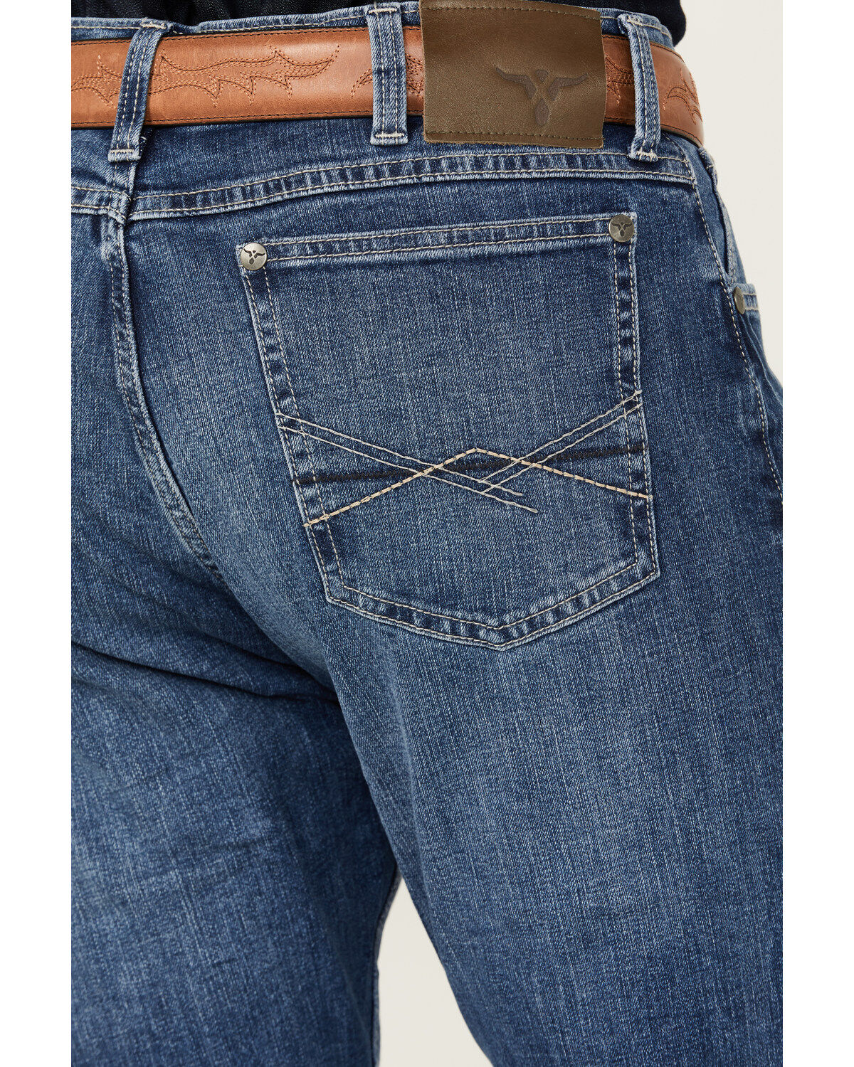Wrangler Men's 20X Sorrel Medium Wash Vintage Bootcut Stretch Denim Jeans