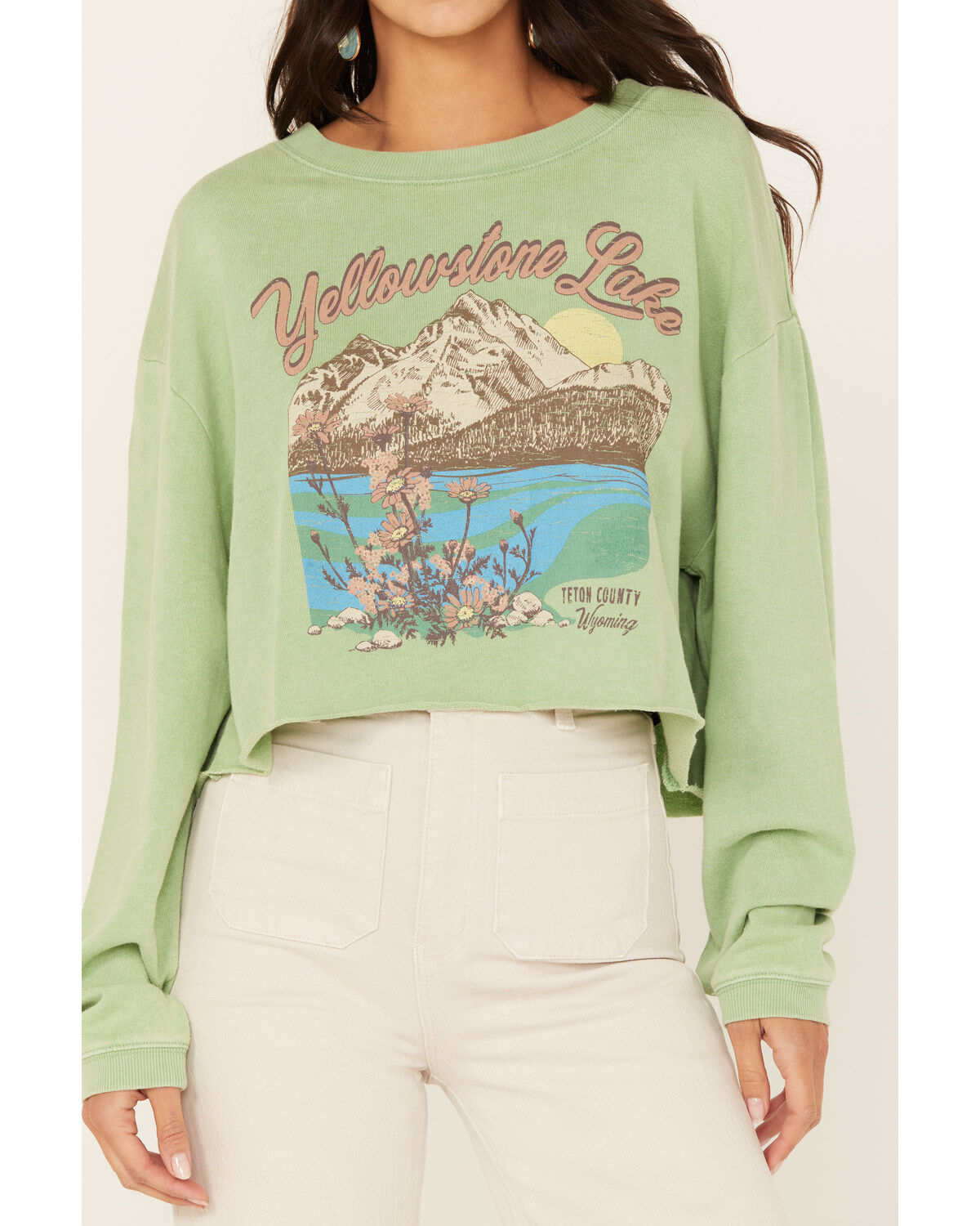 Cleo + Wolf Women's Yellowstone Lake Long Sleeve Graphic Tee