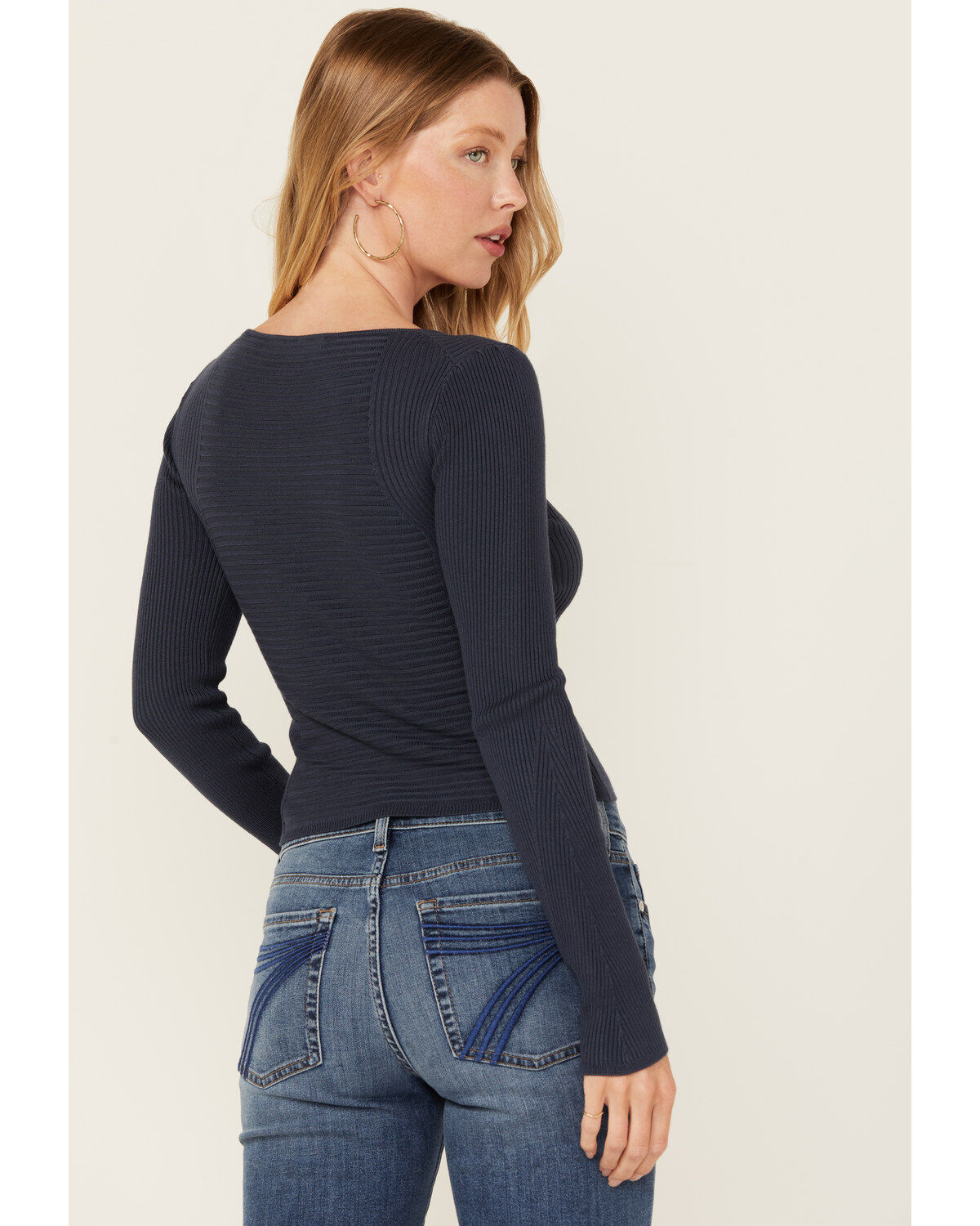 Shyanne Women's Ribbed Long Sleeve Sweater