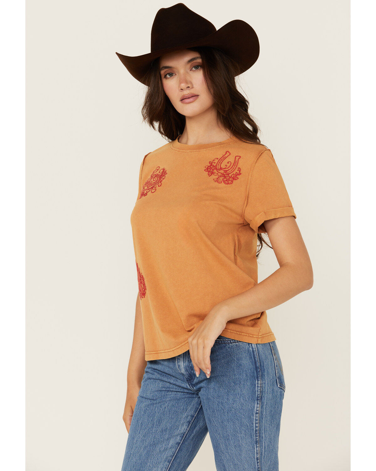Blue B Women's Western Motif Short Sleeve Graphic Tee
