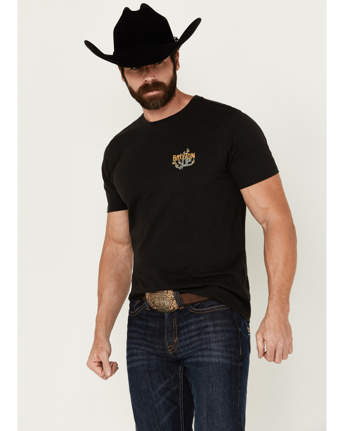 Brixton Men's Valley Cactus Short Sleeve graphic T-Shirt