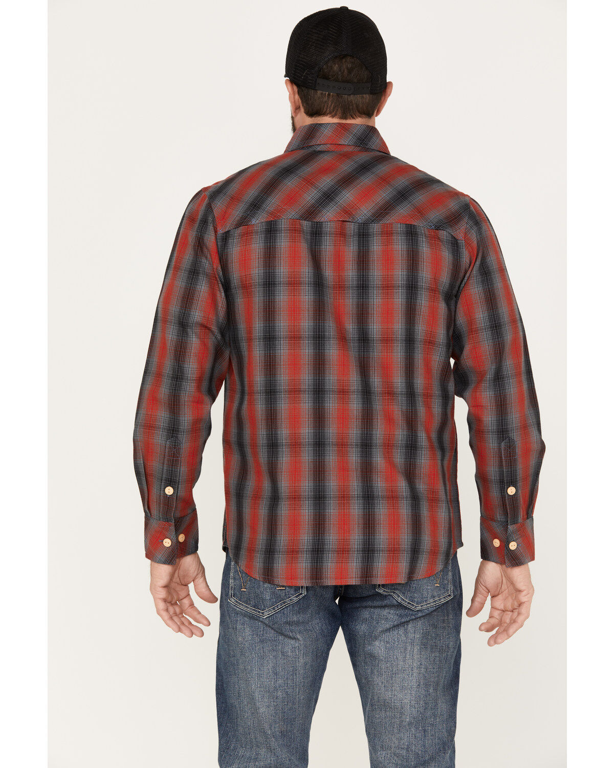 Resistol Men's Yuma Plaid Print Long Sleeve Button Down Western Shirt