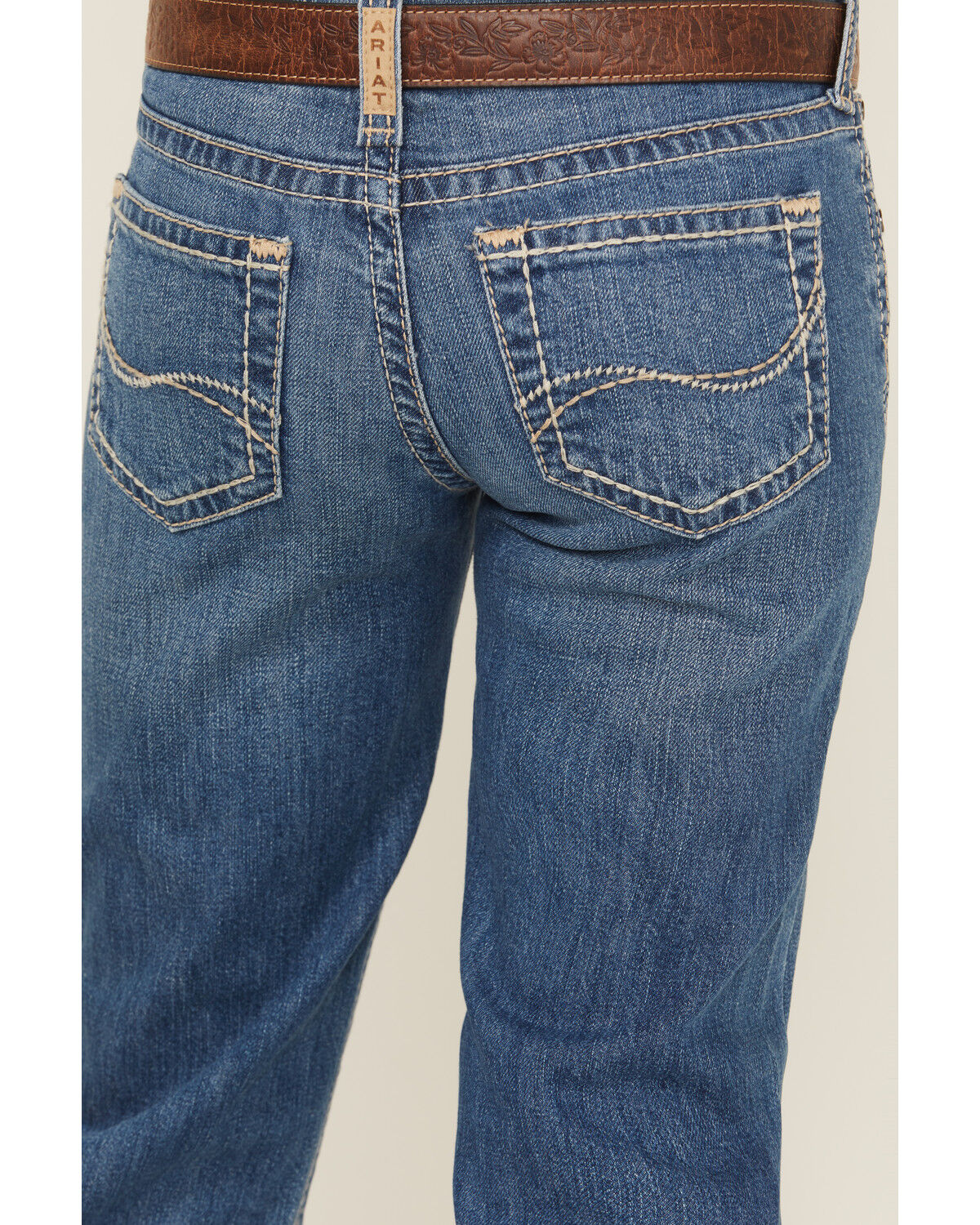 Ariat Girls' R.E.A.L. Medium Wash Bootcut Stretch Denim Jeans