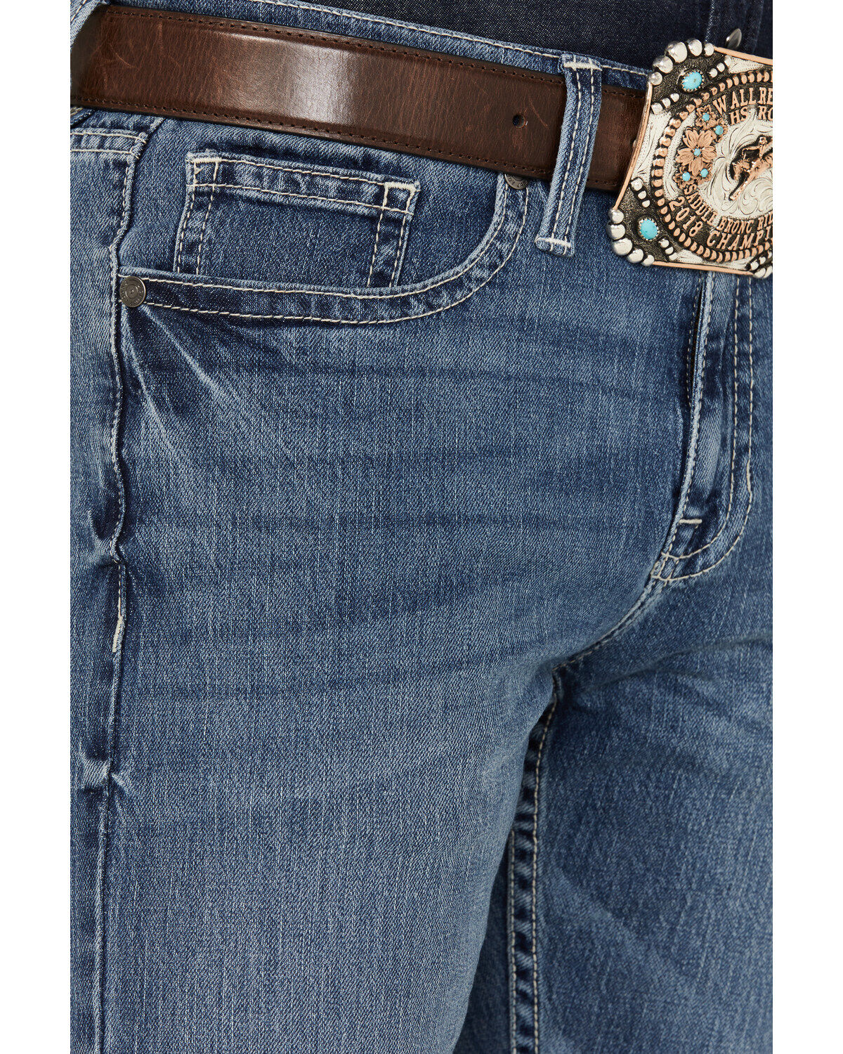 Cody James Men's Shootout Medium Wash Slim Straight Stretch Denim Jeans