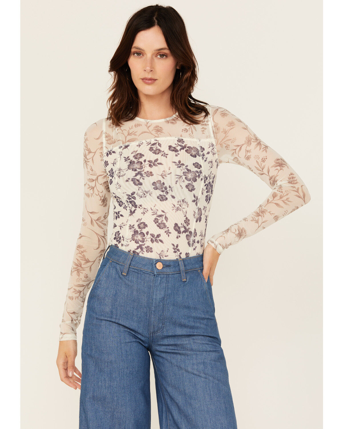 Free People Women's Betty's Garden Long Sleeve Top
