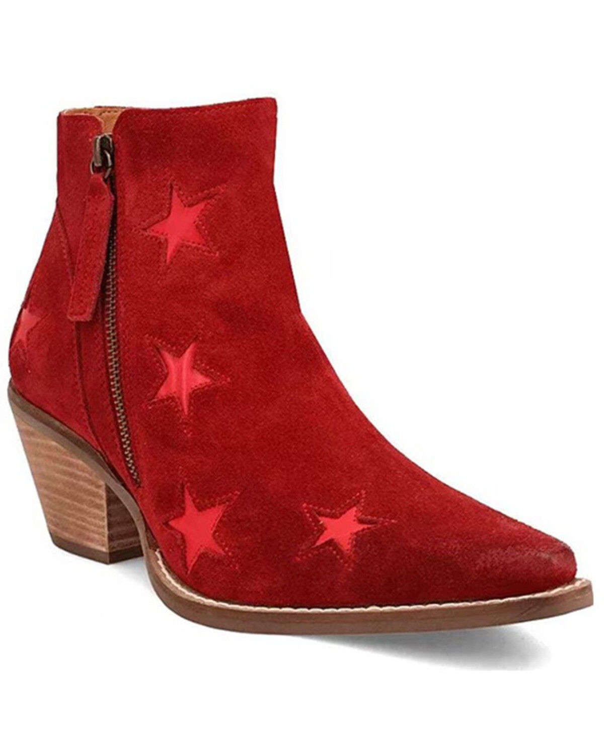 Dingo Women's Little Star Suede Western Booties - Snip Toe