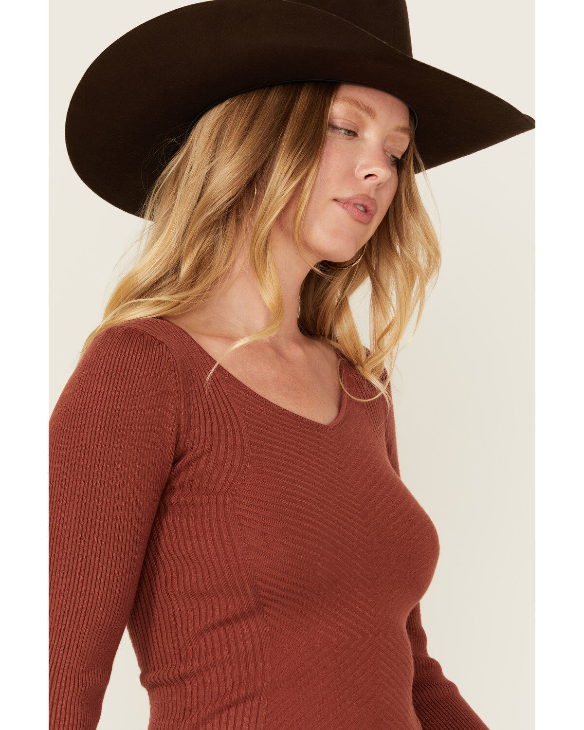 Shyanne Women's Ribbed Long Sleeve Sweater