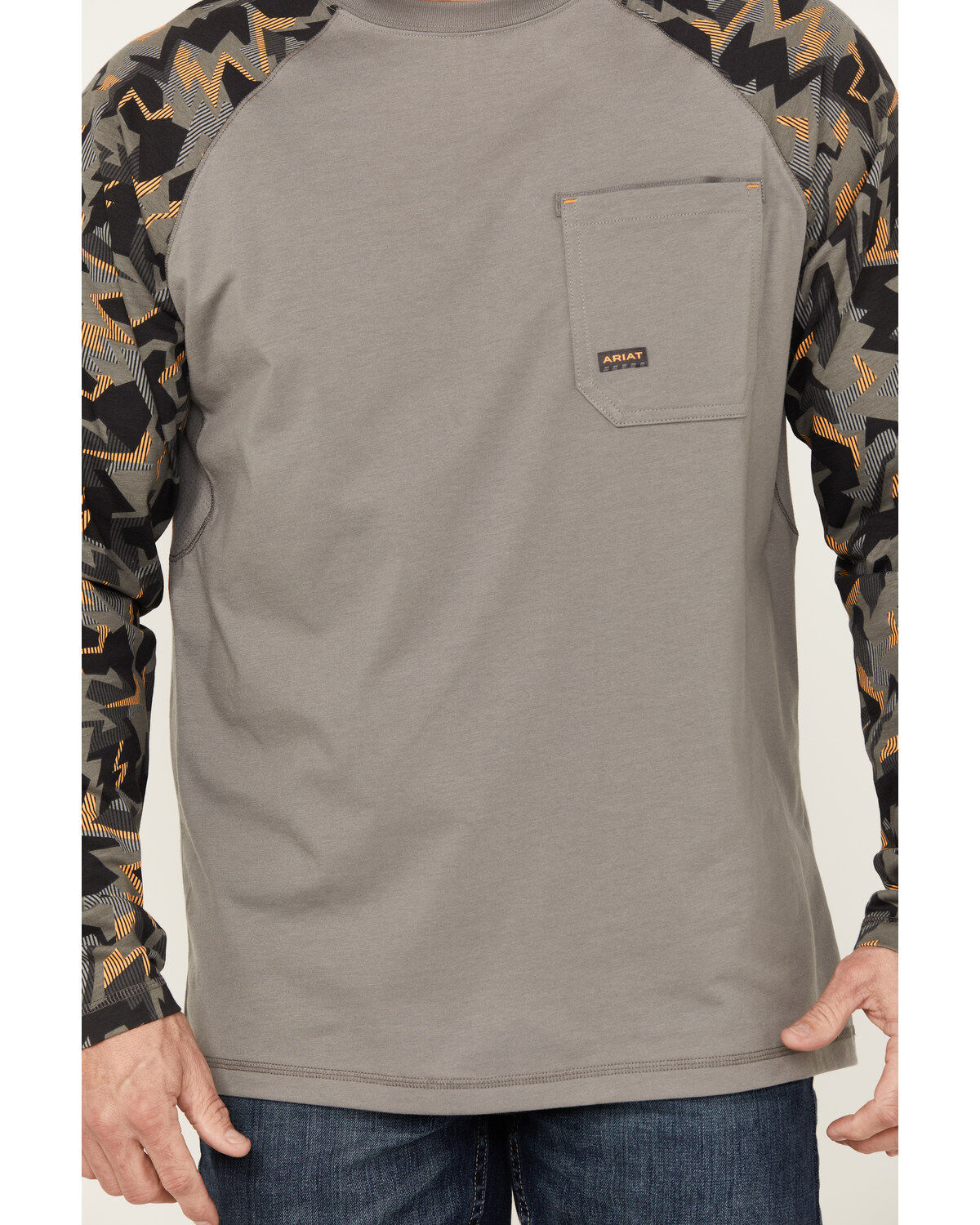 Ariat Men's Rebar Workman Baseball Long Sleeve Shirt