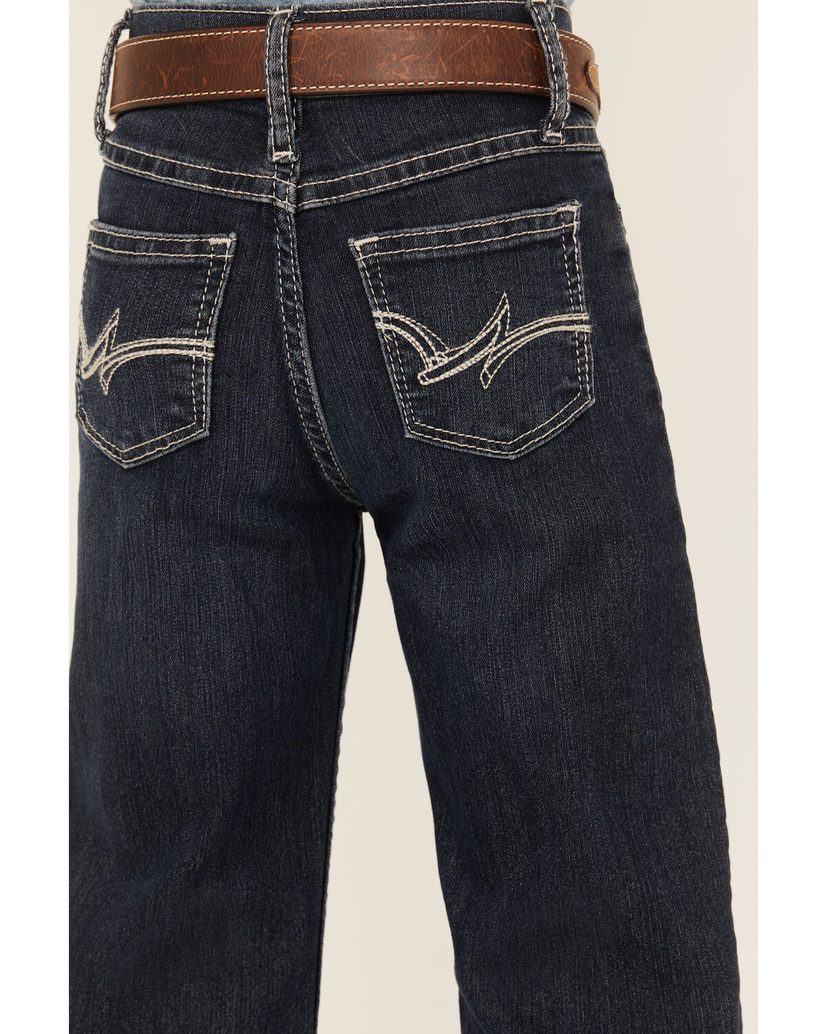 Wrangler Girls' "W" Swish Embroidery Bootcut Jeans