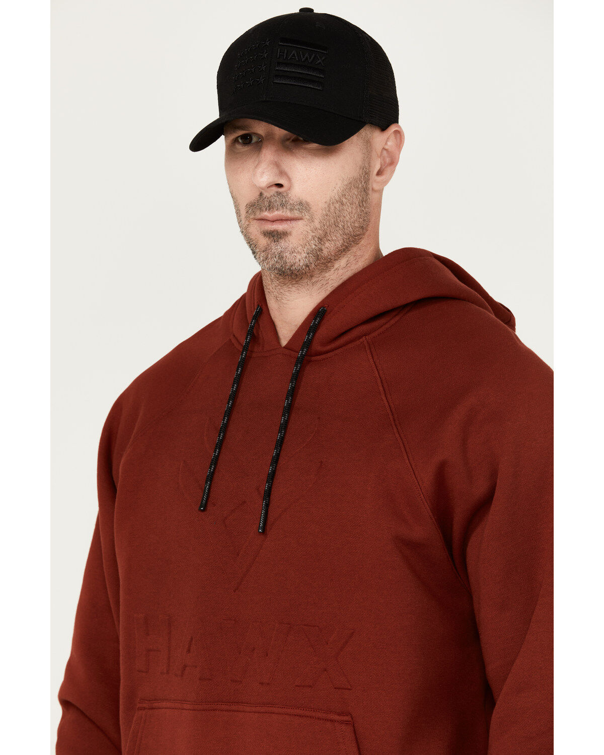 Hawx Men's Embossed Hooded Sweatshirt