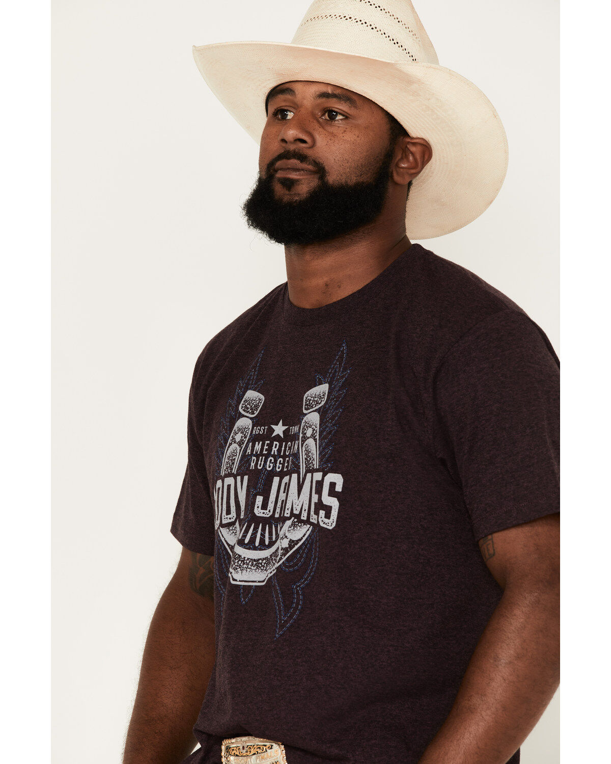 Cody James Men's Boot Stitch Horseshoe Graphic Short Sleeve T-Shirt