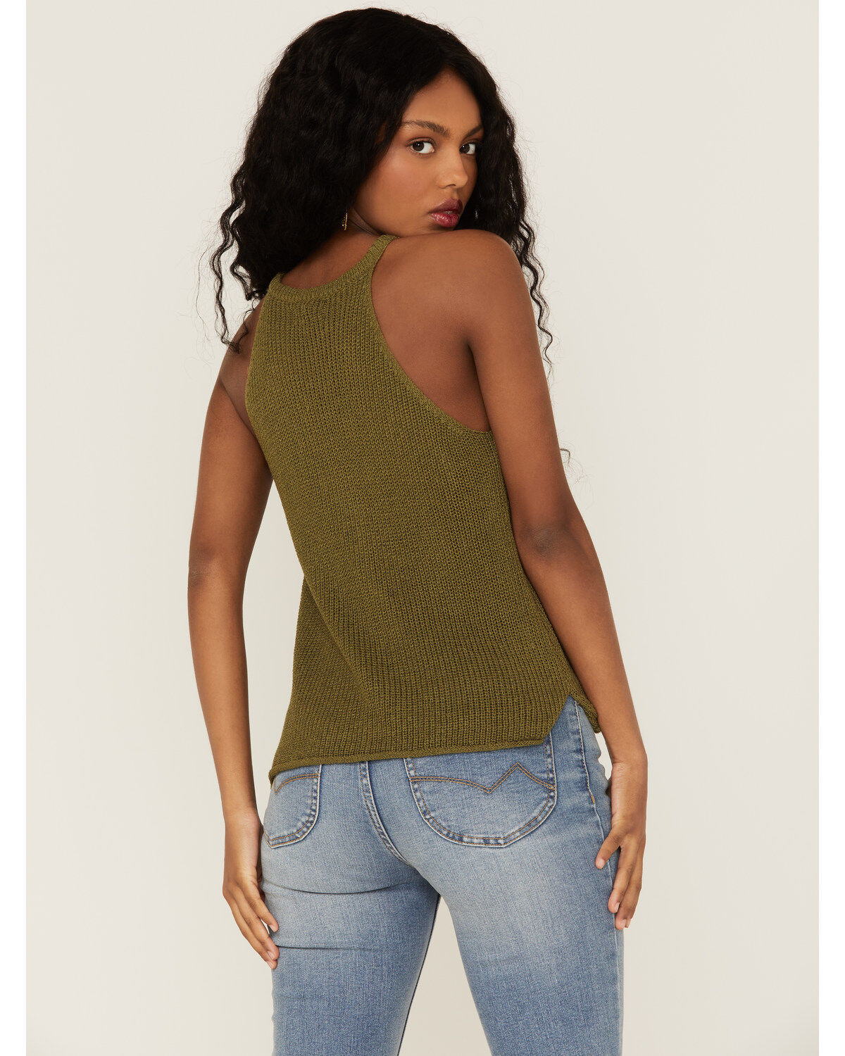 Panhandle Women's Halter Sweater Knit Tank