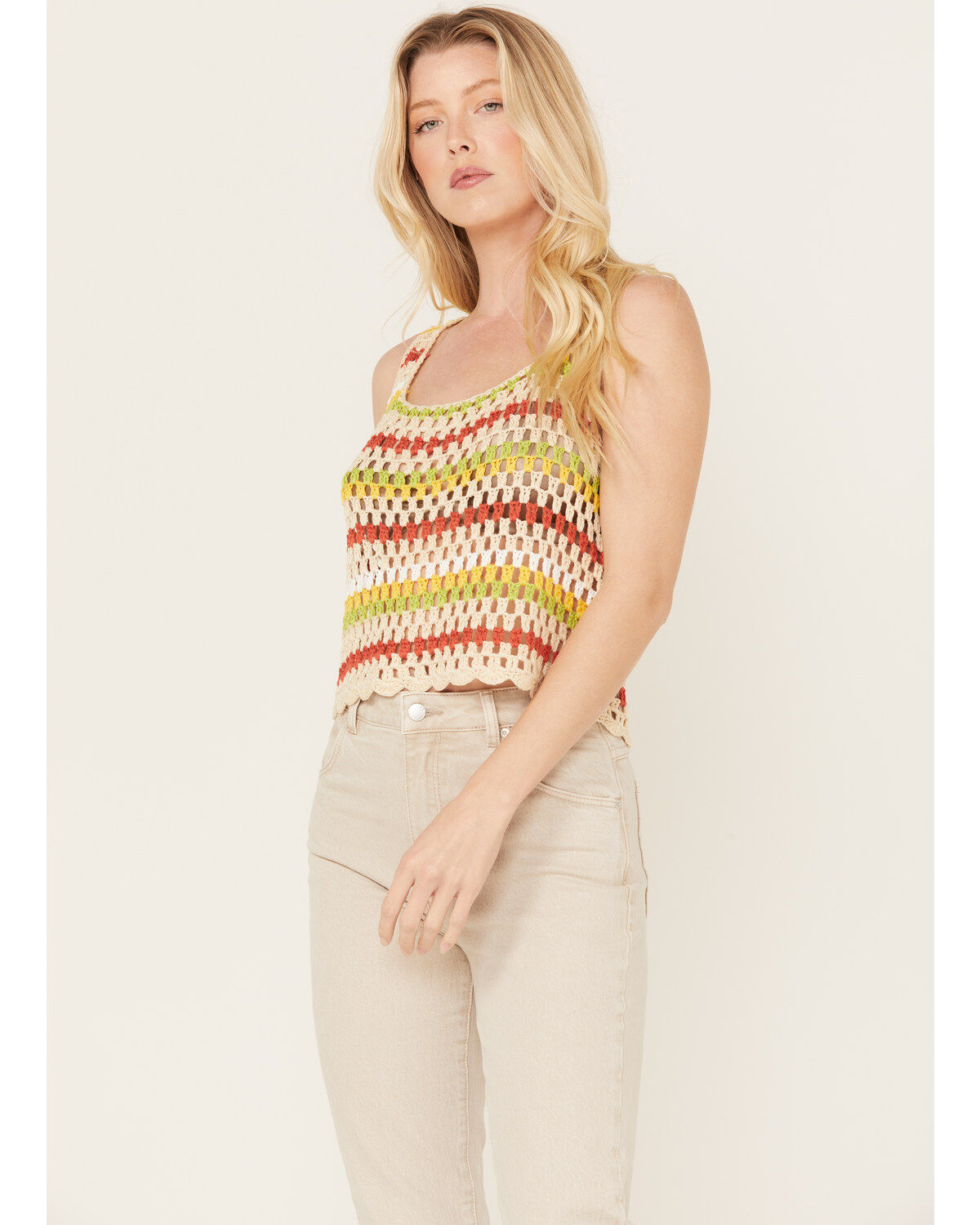 Sadie & Sage Women's Multicolored Sweater Tank