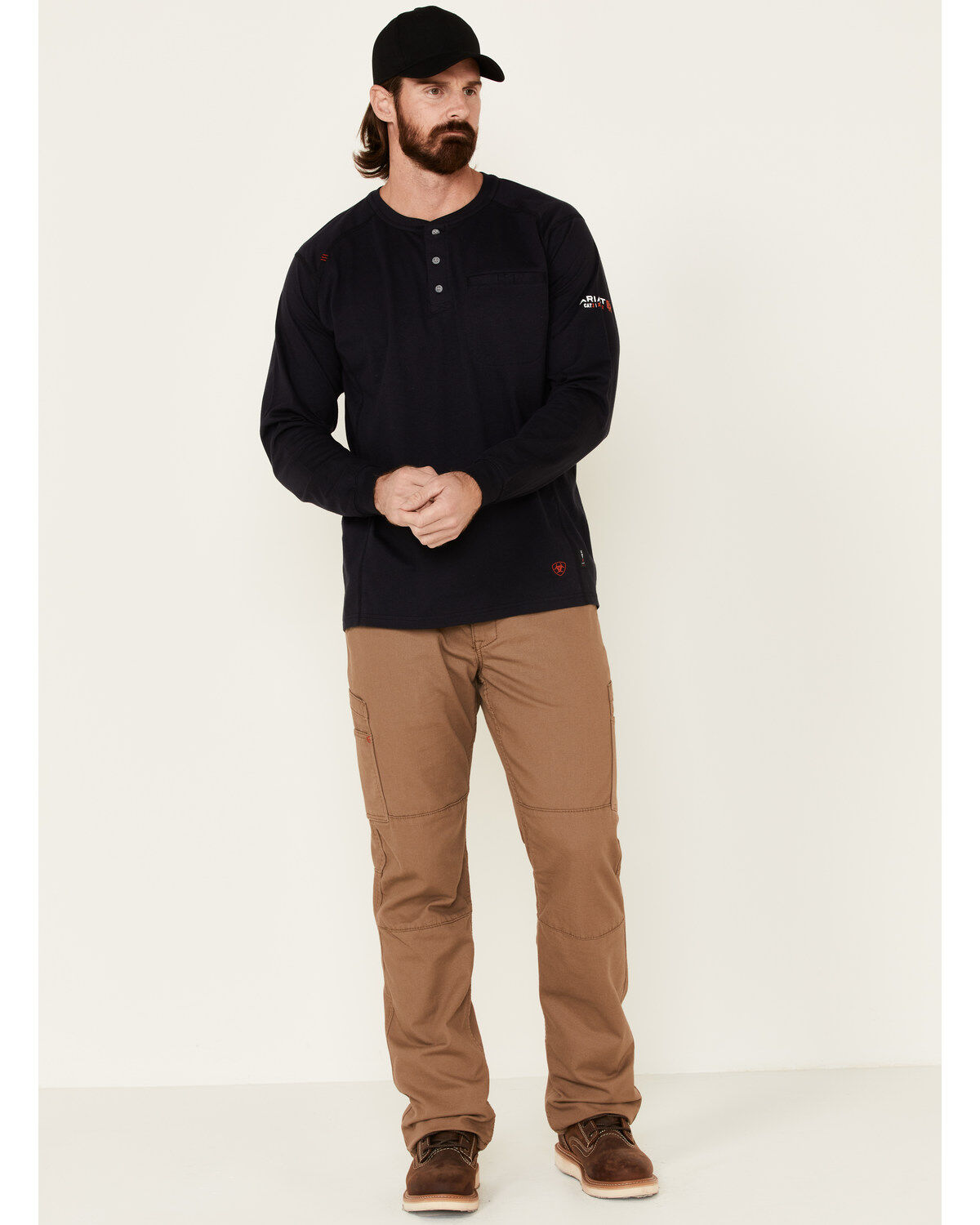 Ariat Men's FR Air Henley Long Sleeve Work Shirt