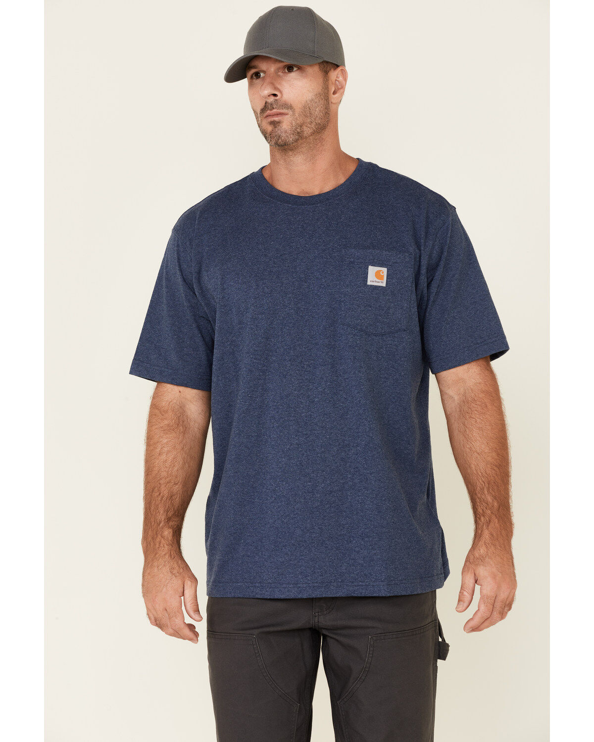 Carhartt Men's Loose Fit Heavyweight Logo Pocket Work T-Shirt