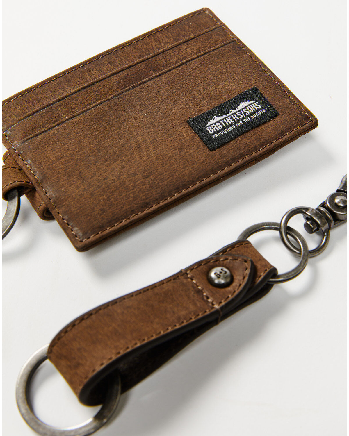 Brothers and Sons Men's Brown Key Chain & Wallet