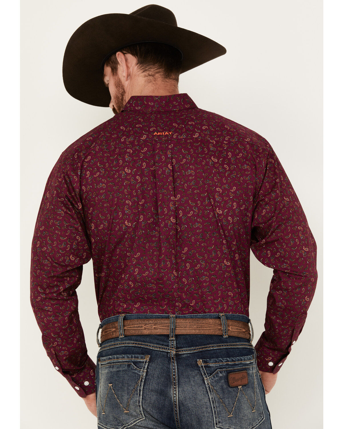 Ariat Men's Vernell Paisley Print Long Sleeve Button-Down Western Shirt