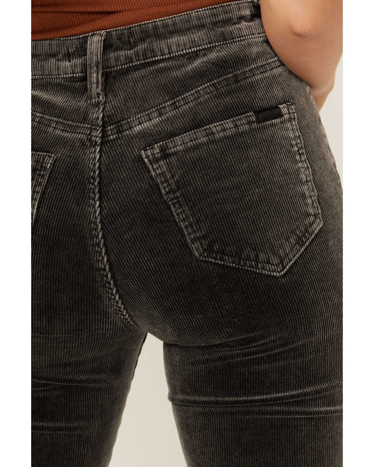 Rock & Roll Denim Women's High Rise Corduroy Bargain Modest Bootcut Stretch Jeans