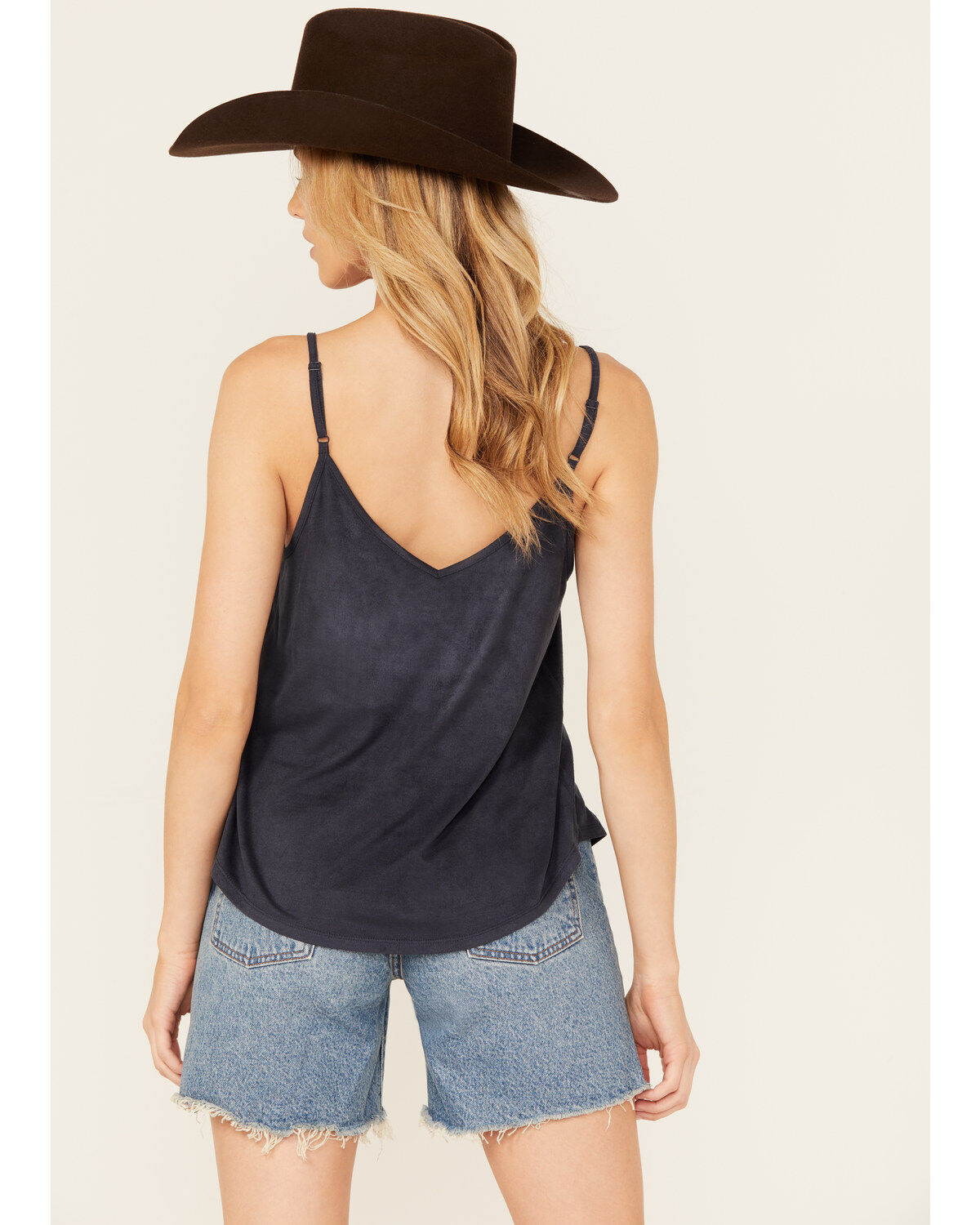 Shyanne Women's Crochet Trim Faux Suede Cami