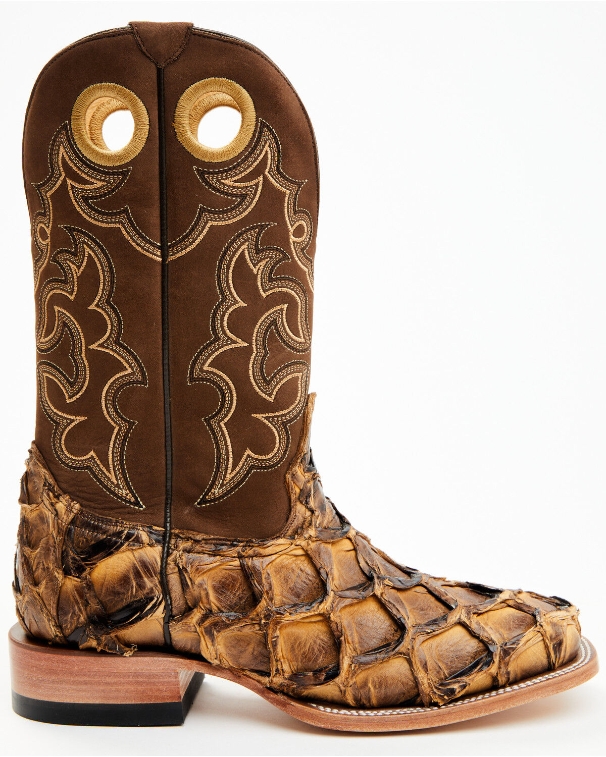 Cody James Men's Exotic Pirarucu Western Boots - Broad Square Toe