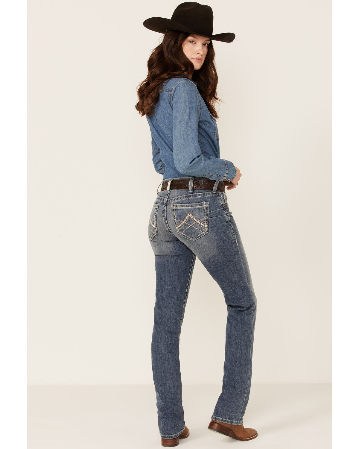 Ariat Women's Denim Rainstorm Straight Leg Riding Jeans