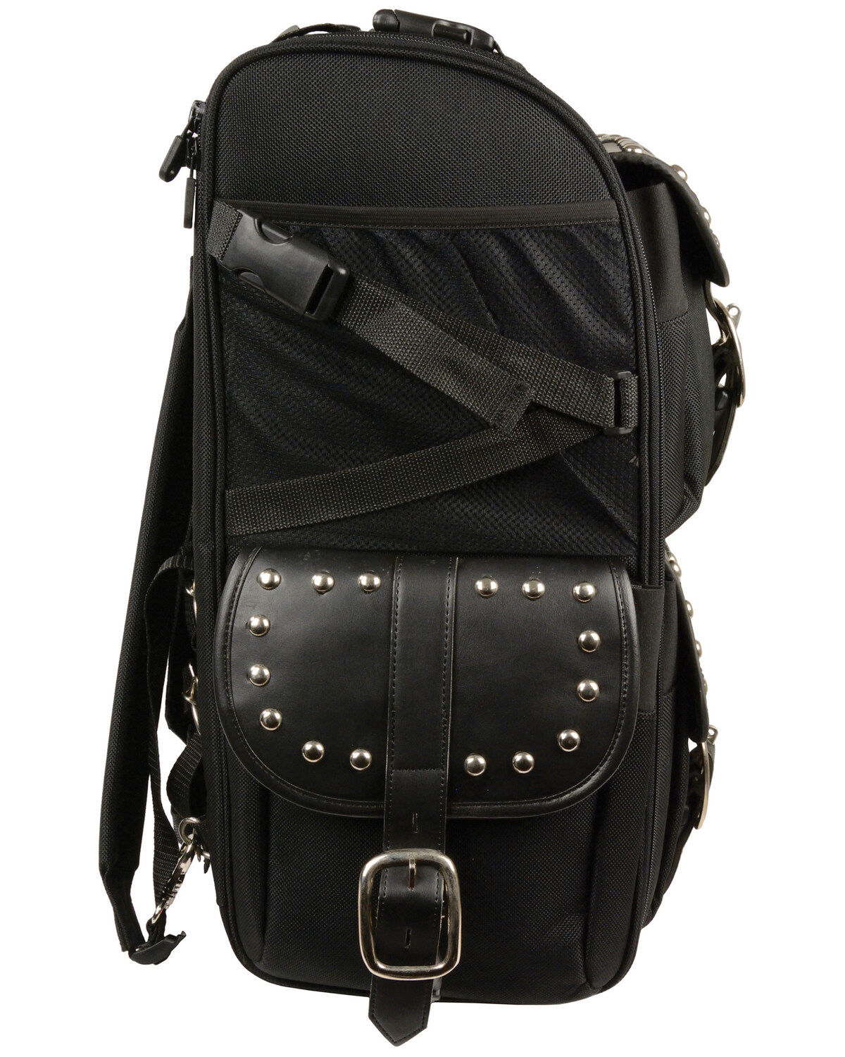 Milwaukee Leather Extra Large Two Piece Studded Nylon Touring Pack