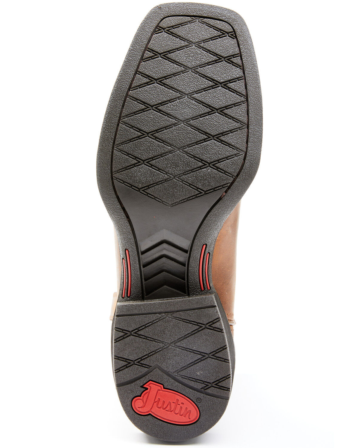 Justin Men's Dusky Brown Canter Cowhide Leather Western Boots - Broad Square Toe