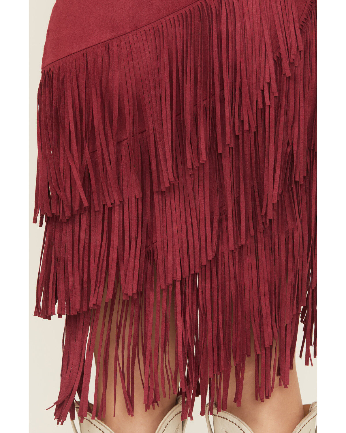 Idyllwind Women's Tina Faux Suede Fringe Midi Skirt