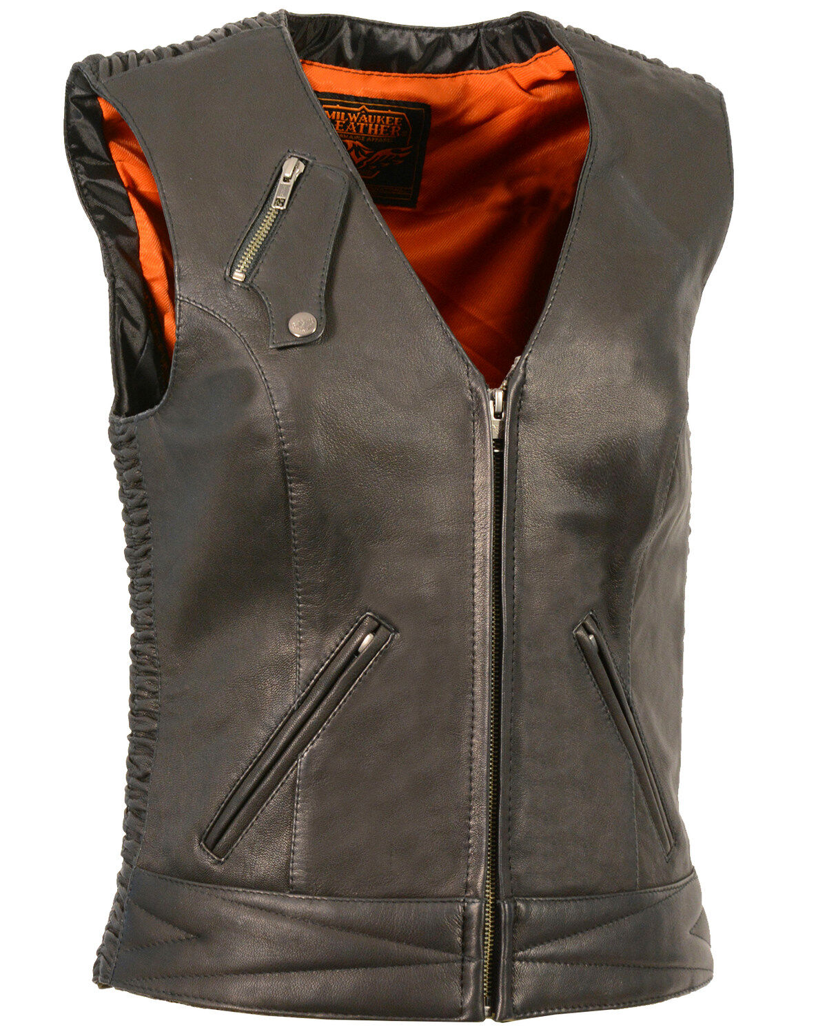 Milwaukee Leather Women's Lightweight Crinkle Snap Front Vest - 5X