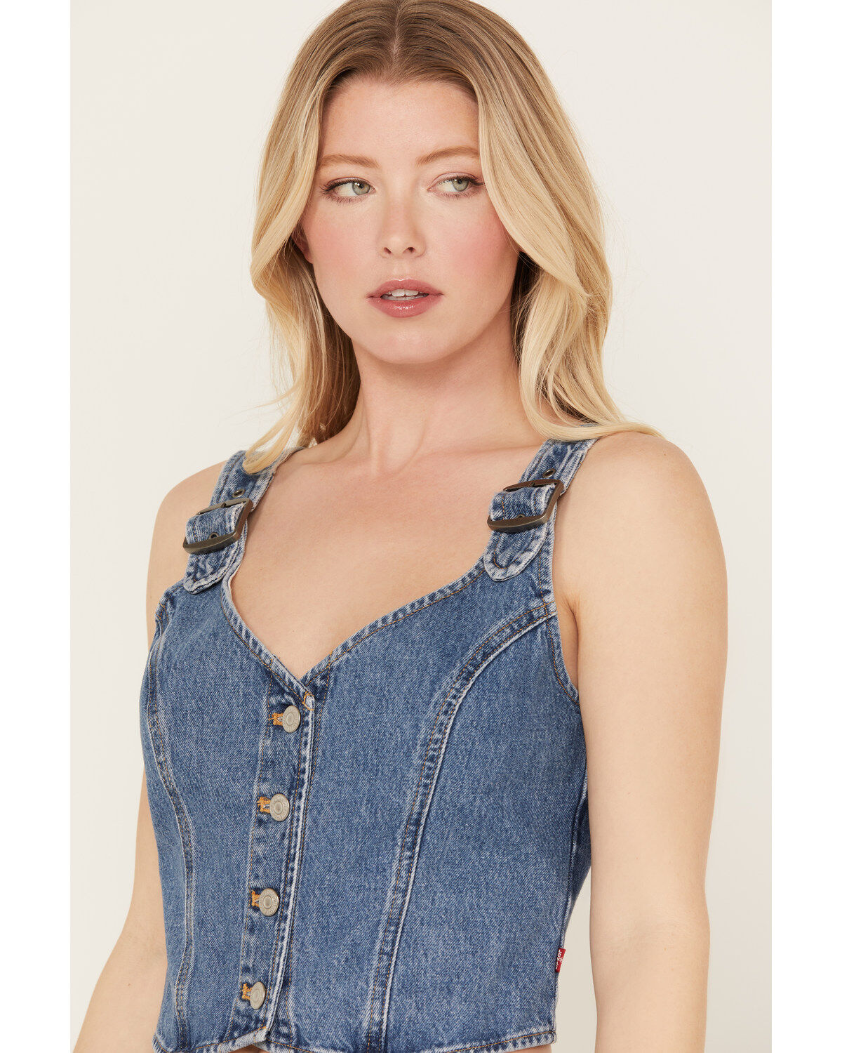 Levi's Women's Dark Wash Charlie Denim Crop Top
