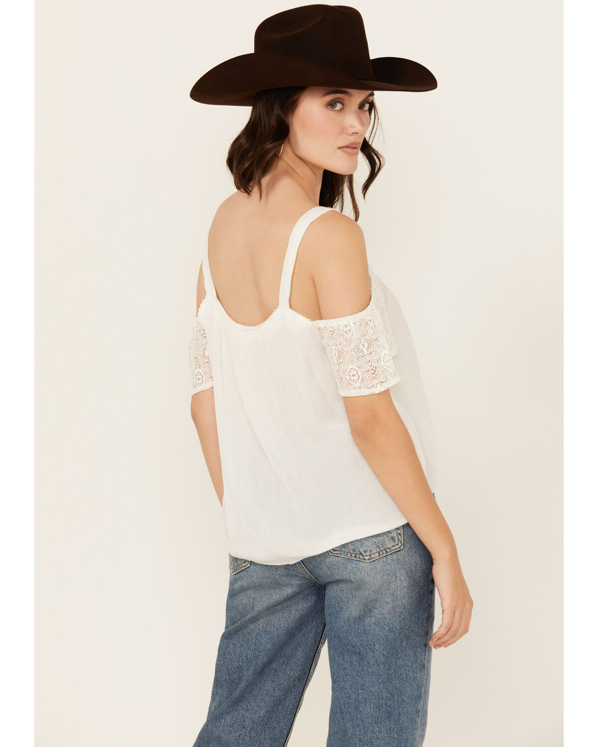 Jolt Women's Lace Cold Shoulder Tank