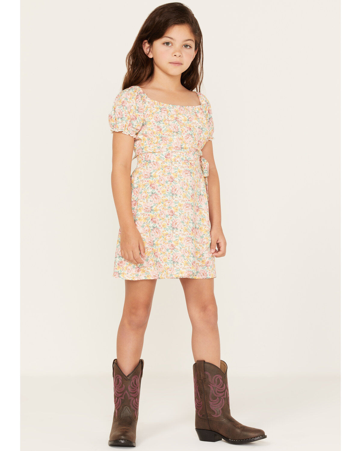 Shyanne Girls' Floral Print Skirt Set - 2-Piece