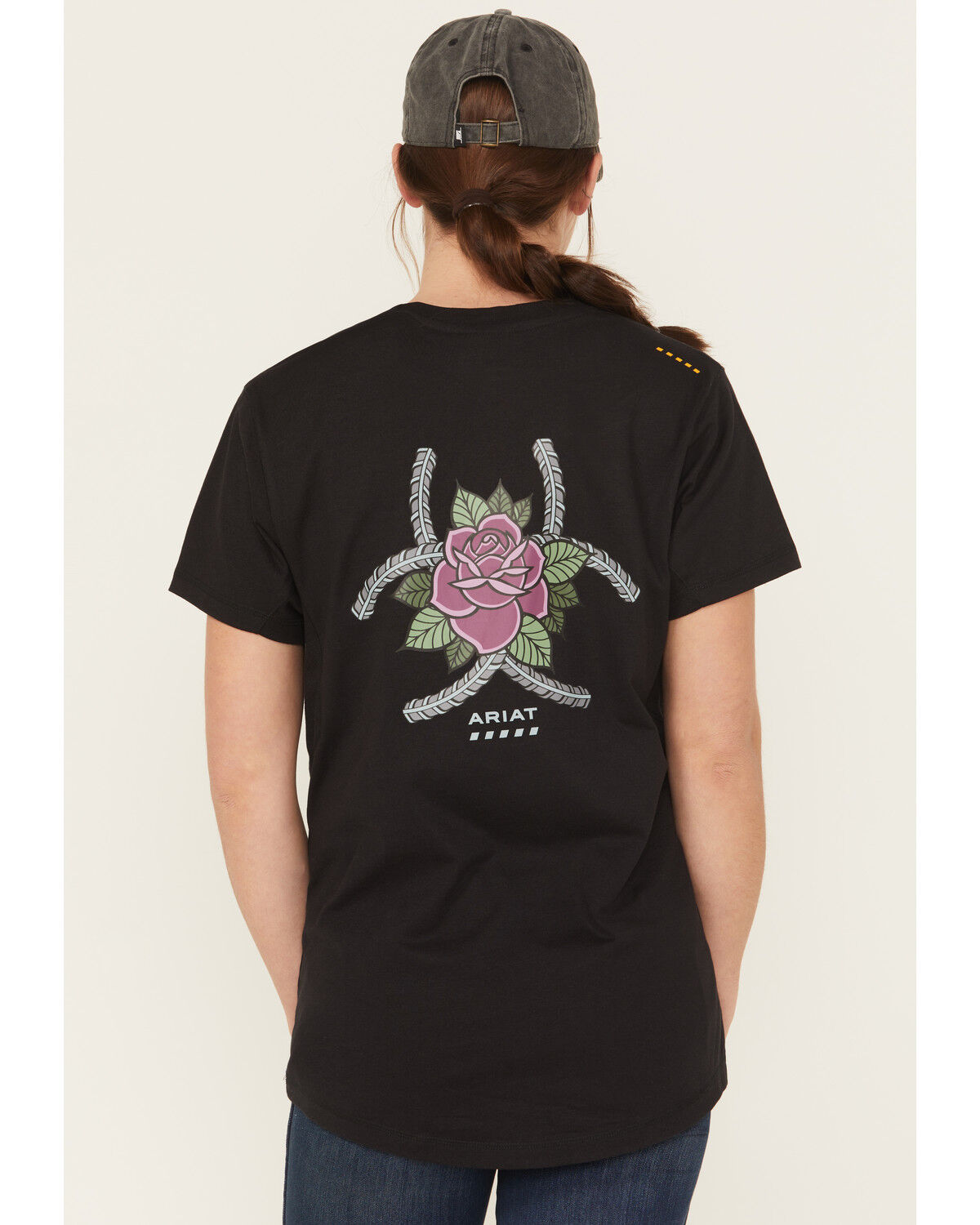 Ariat Women's Rebar Workman Rose Short Sleeve Graphic Work Tee