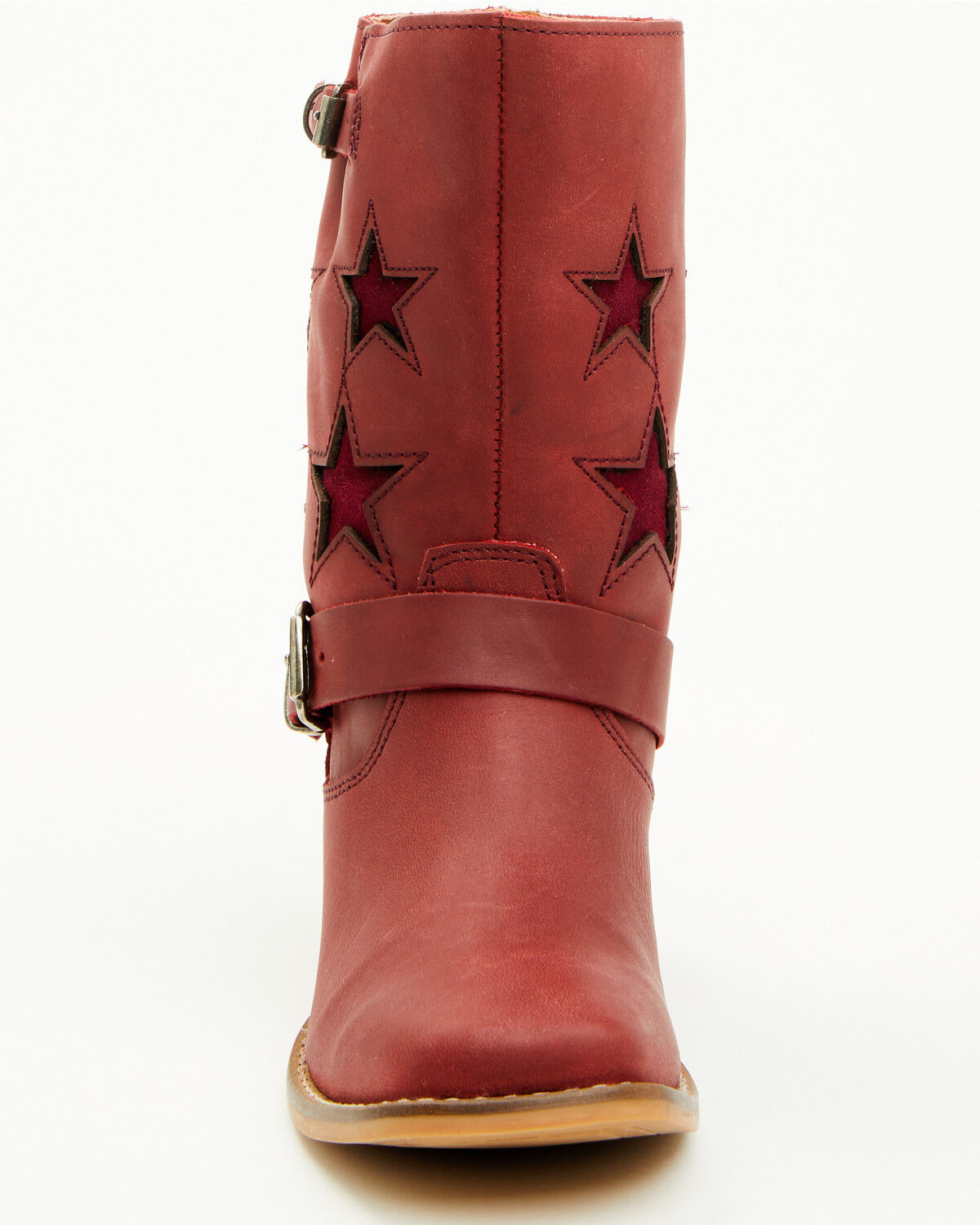 Dingo Little Girls' Blacklist Star Inlay Harness Boots - Square Toe