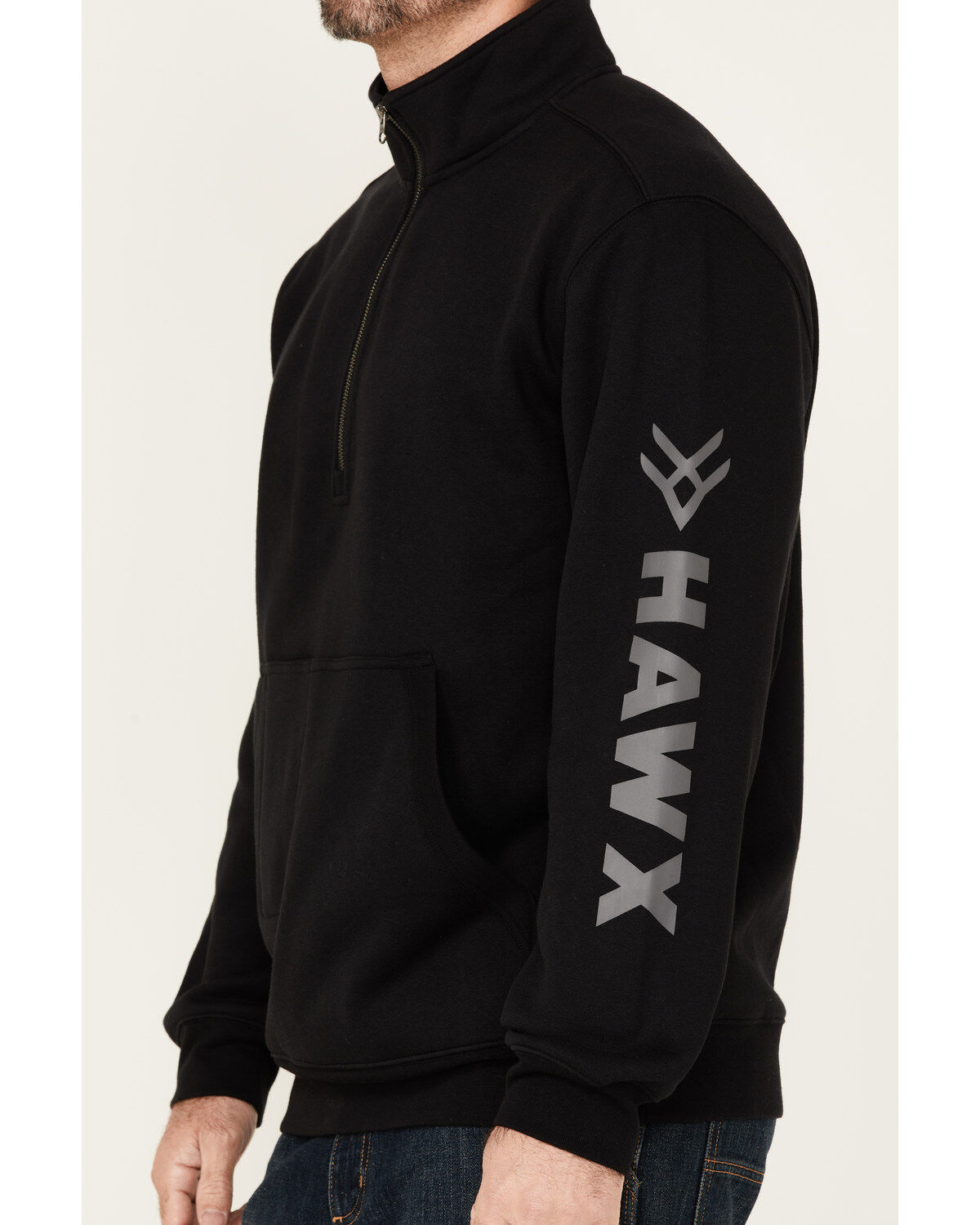 Hawx Men's Black Primo 1/4 Zip Work Fleece Pullover