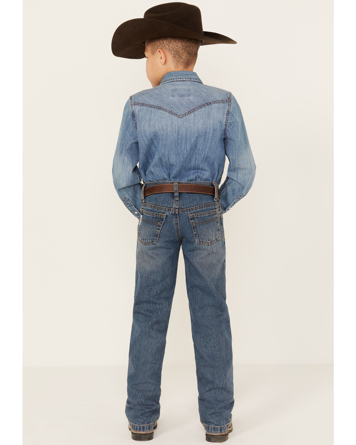 Cinch Boys' White Label Slim Straight Denim Jeans