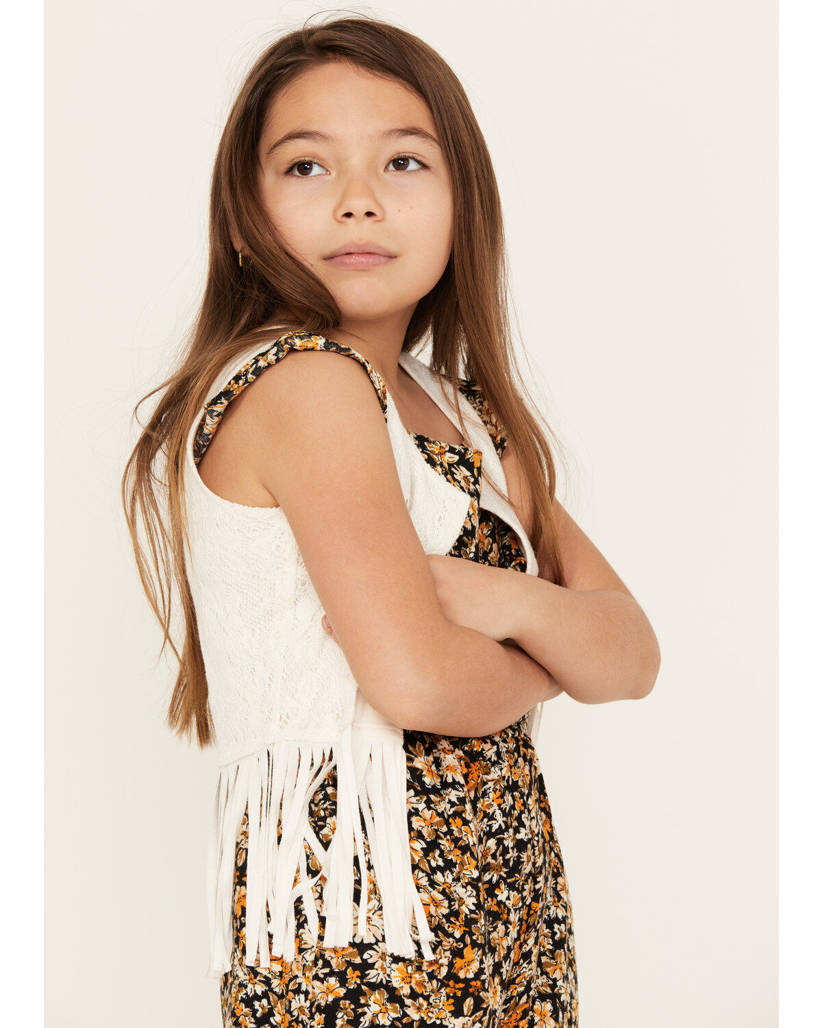 Shyanne Girls' Fringe Lace Vest