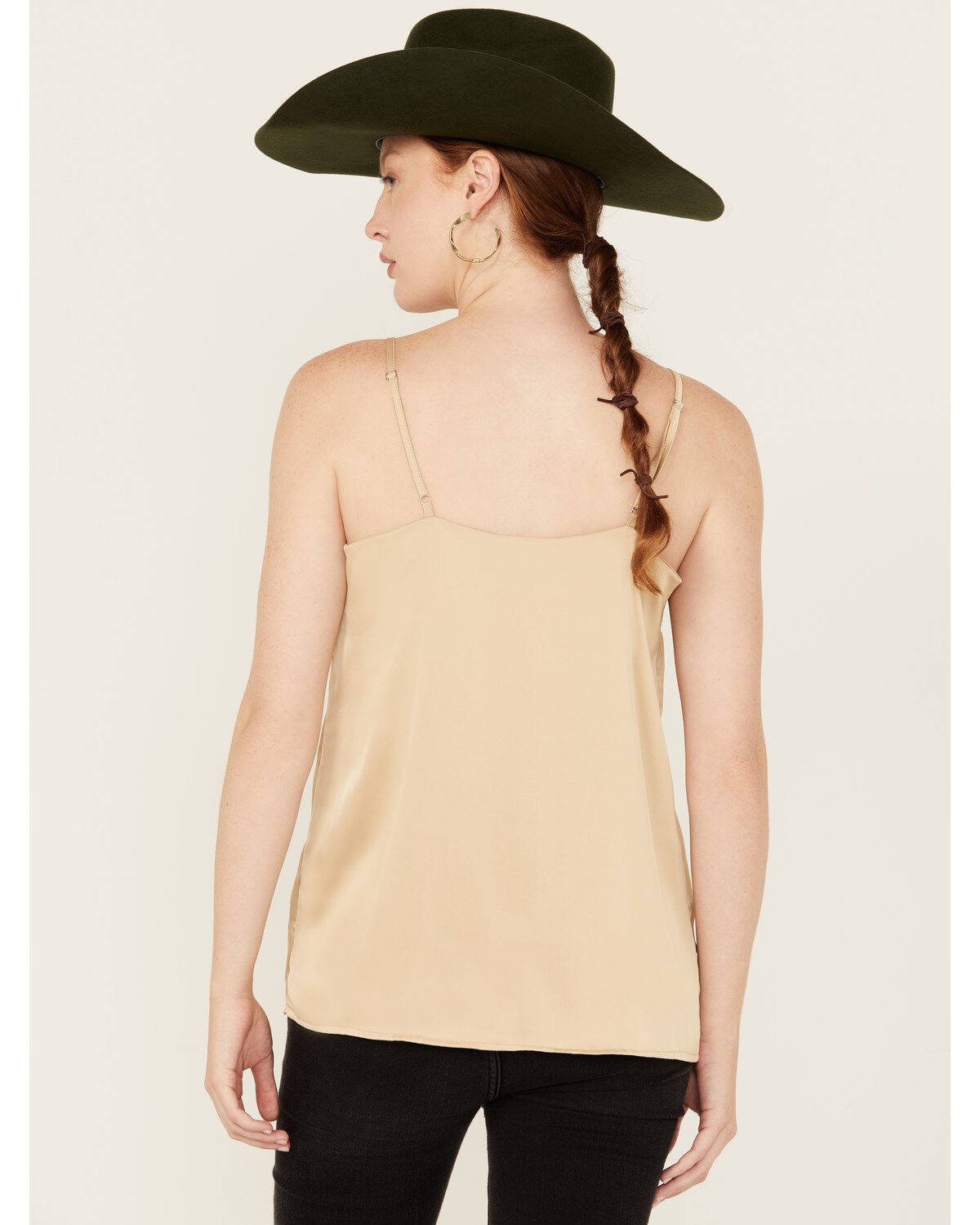 Rock & Roll Denim Women's Mesh Accent Satin Tank