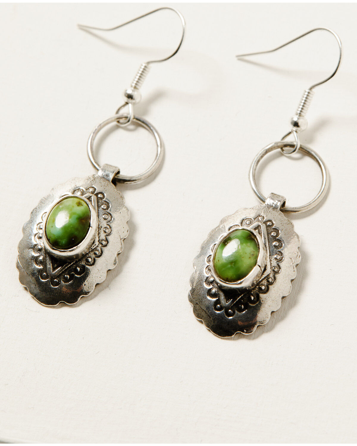 Broken Arrow Jewelry Women's Oval Concho Earrings