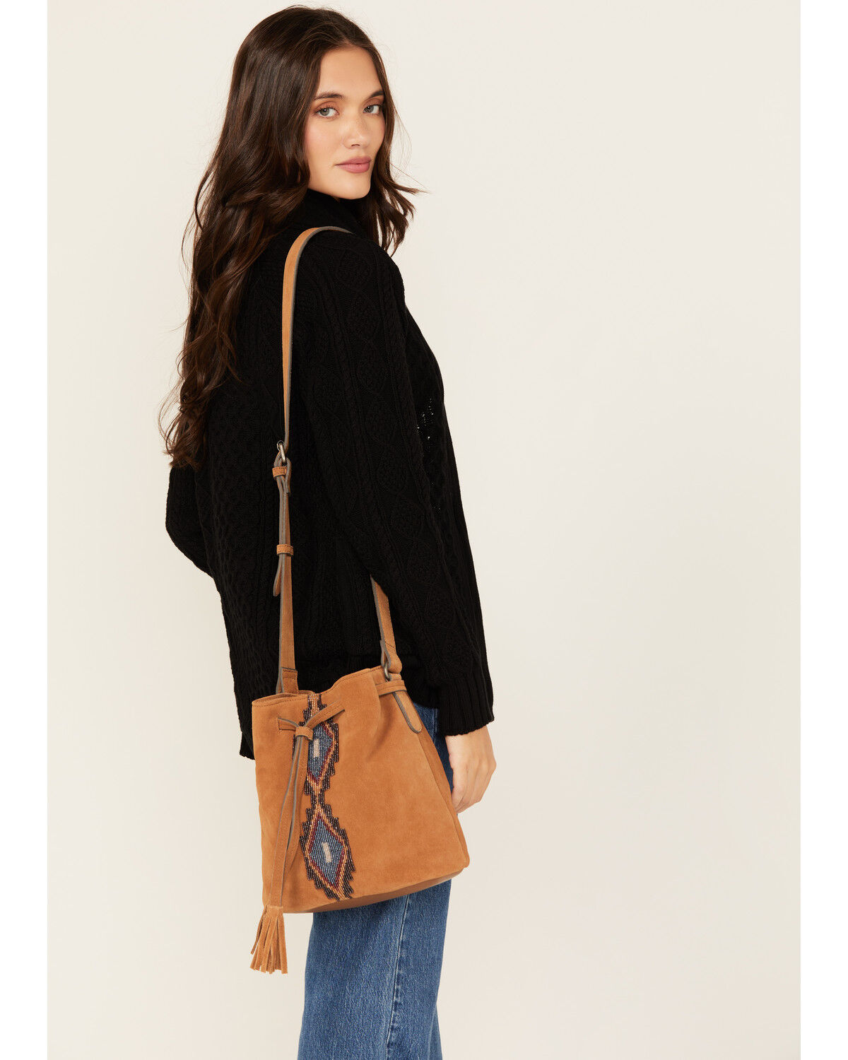 Shyanne Women's Sierra Suede Bucket Handbag