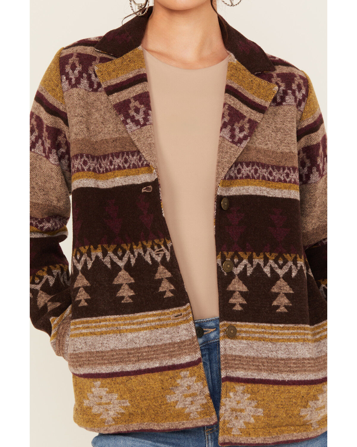 Shyanne Women's Southwestern Print Blazer Shacket