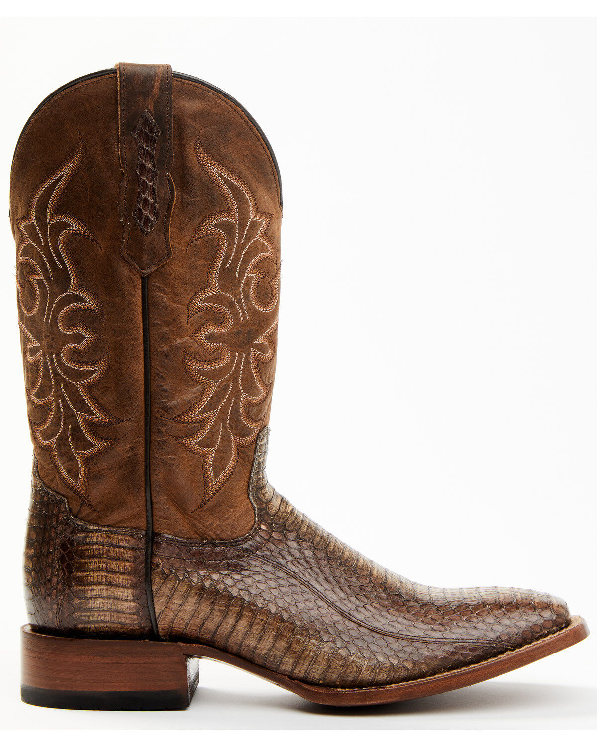 Cody James Men's Cobra Brown Exotic Western Boots - Broad Square Toe
