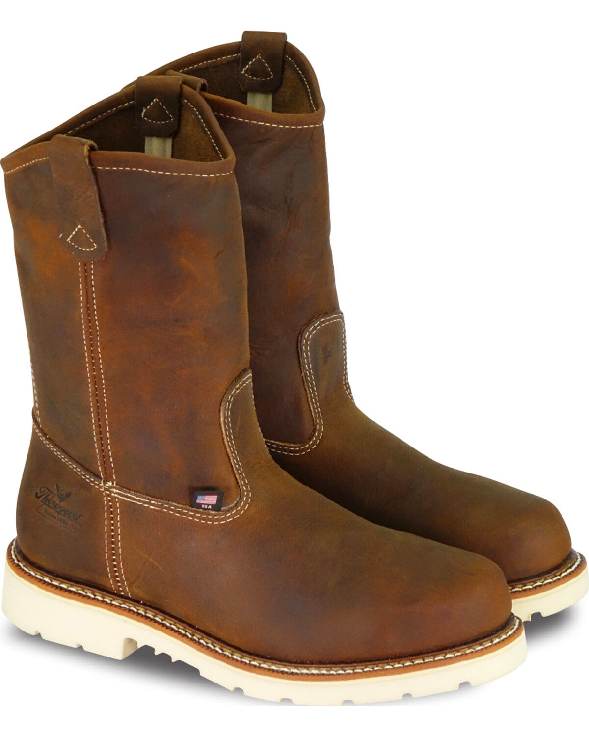 Thorogood Men's 11" American Heritage MAXwear 90 USA Wellington Work Boots - Steel Toe