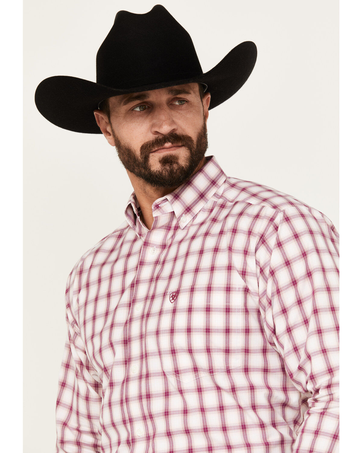 Ariat Men's Erick Plaid Print Long Sleeve Button-Down Performance Shirt