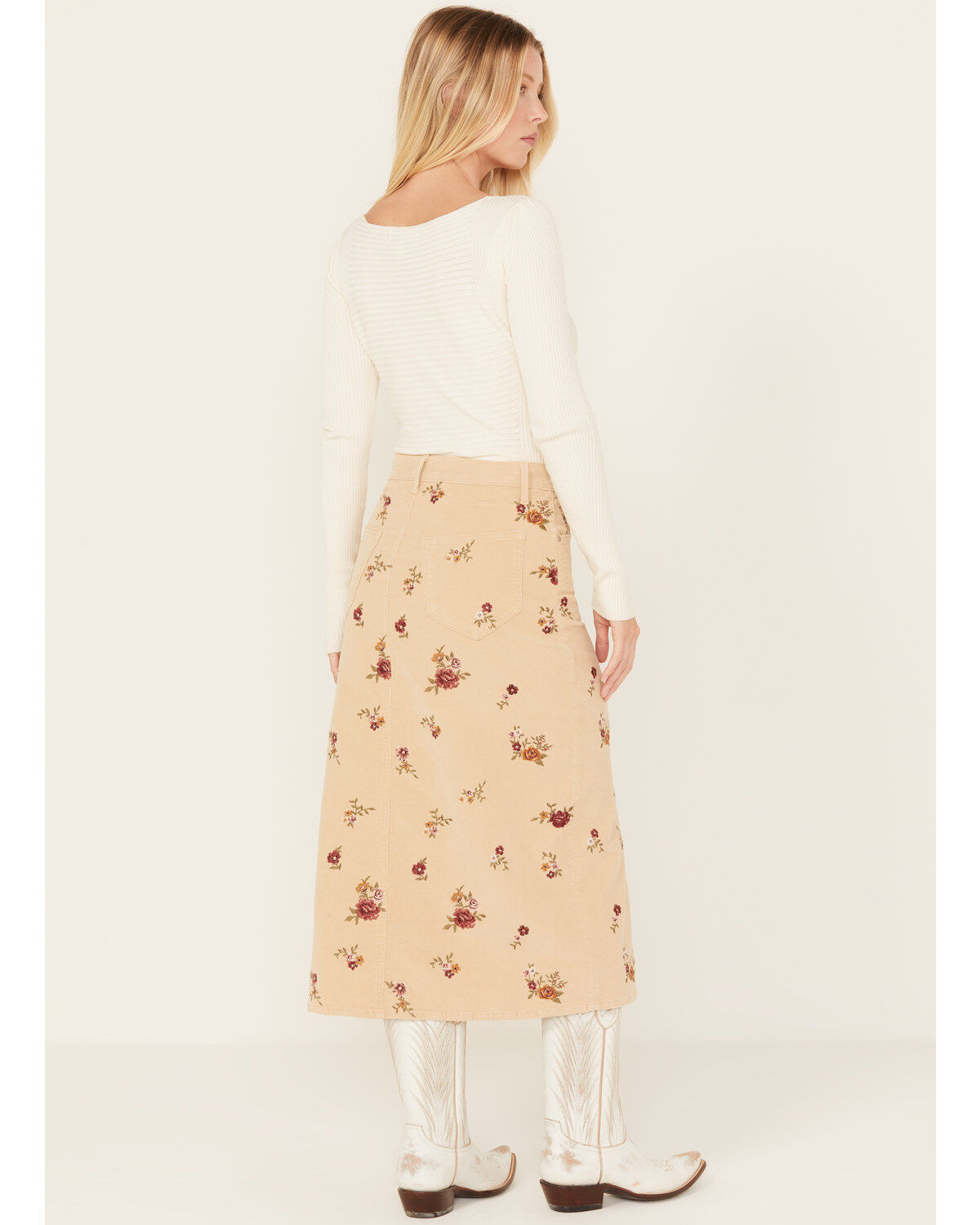 Driftwood Women's Piper Corduroy Floral Skirt