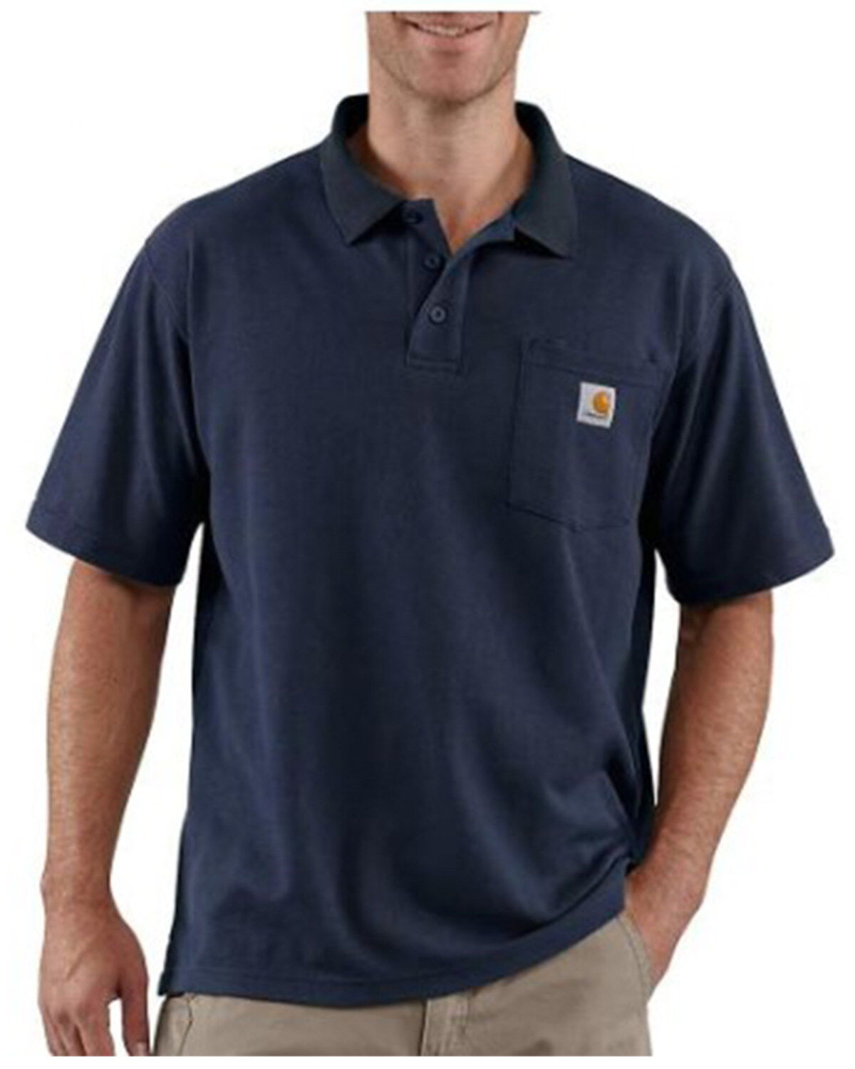 Carhartt Men's Loose Fit Midweight Short Sleeve Button-Down Polo Shirt - Big