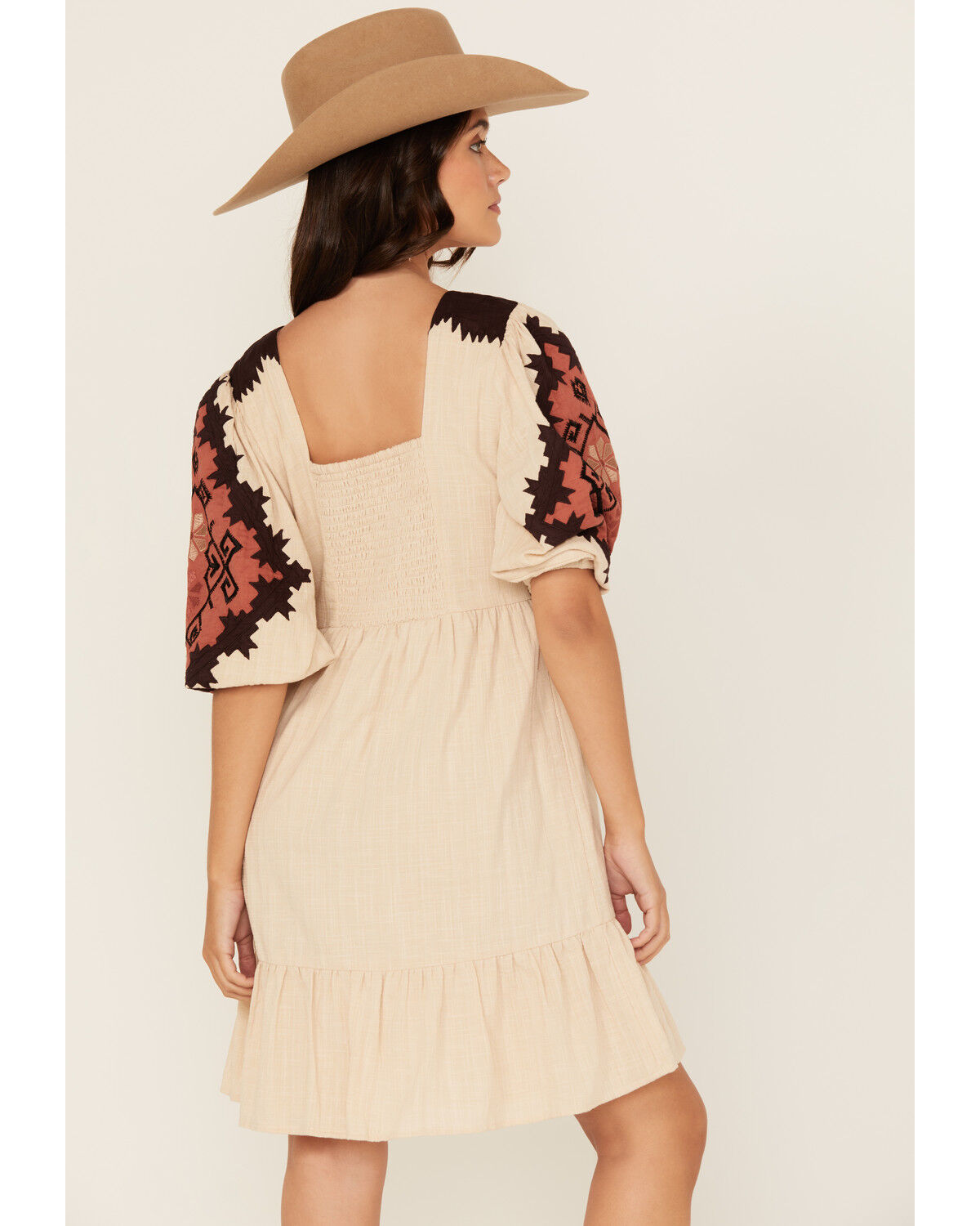 Shyanne Women's Embroidered Quarter Sleeve Mini Dress