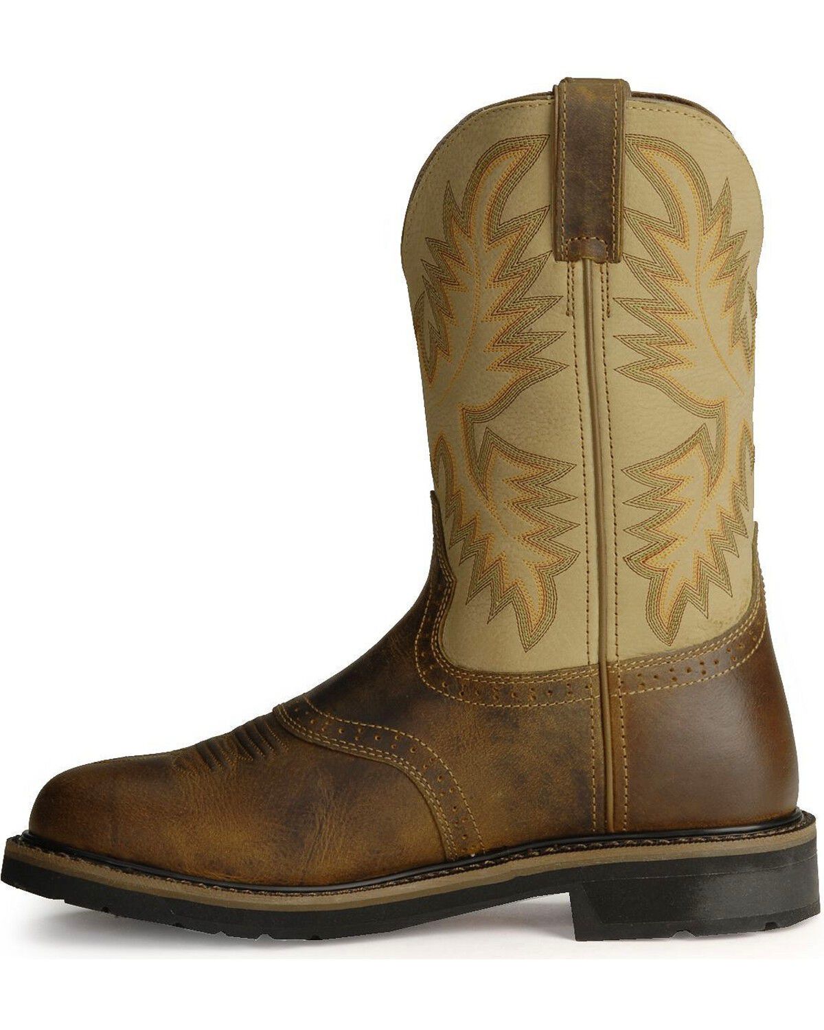 Justin Men's Stampede Superintendent Crème Work Boots - Round Soft Toe